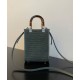 Replica Borsa mini in tessuto Fendi Mini Sunshine Shopper FF 8BS051 Verde