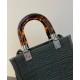 Replica Borsa mini in tessuto Fendi Mini Sunshine Shopper FF 8BS051 Verde