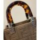 Replica Borsa mini in tessuto Fendi Mini Sunshine Shopper FF 8BS051 Grigio