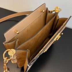 Borsa in tessuto Fendi Touch FF 8BT349 Caffè