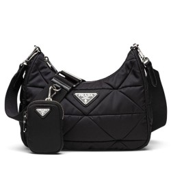 Prada Borsa a spalla imbottita in nylon 1BC151