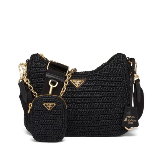 Replica Prada Re-Edition 2005 Borsa in rafia 1BH204 nera Replica Prada Re-Edition 2005 Borsa in rafia 1BH204 nera