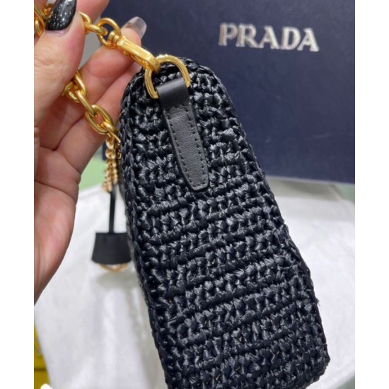 Replica Prada Re-Edition 2005 Borsa in rafia 1BH204 nera Replica Prada Re-Edition 2005 Borsa in rafia 1BH204 nera