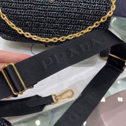 Prada Re-Edition 2005 Borsa in rafia 1BH204 nera