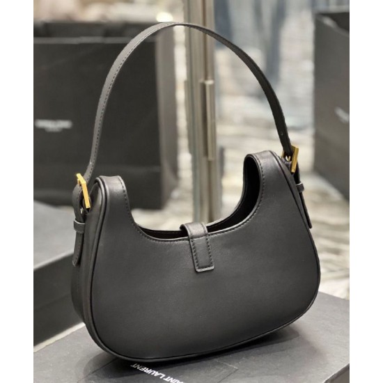 Replica YSL Saint Laurent Borsa Hobo Le Fermoir In Pelle Lucida Nera Replica YSL Saint Laurent Borsa Hobo Le Fermoir In Pelle Lucida Nera