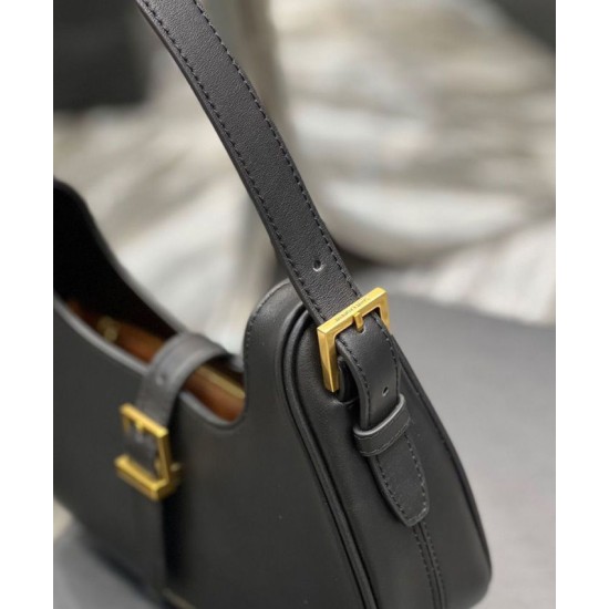 Replica YSL Saint Laurent Borsa Hobo Le Fermoir In Pelle Lucida Nera Replica YSL Saint Laurent Borsa Hobo Le Fermoir In Pelle Lucida Nera