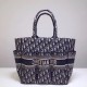 Replica Borsa di tela ricamata shopping obliquo Christian Dior