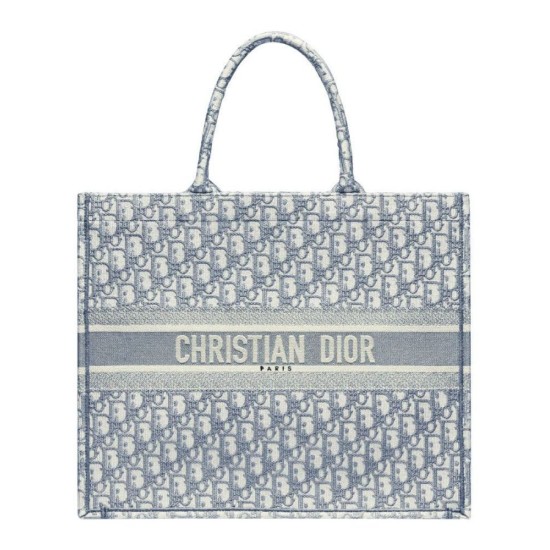 Replica Tote libro Christian Dior con ricamo obliquo Dior grigio Replica Tote libro Christian Dior con ricamo obliquo Dior grigio