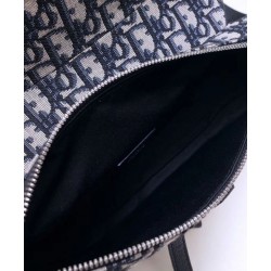 Borsa da Saddle obliqua Christian Dior blu scuro