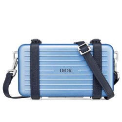 Christian Dior e Rimowa Frizione personale in alluminio su cinturino blu
