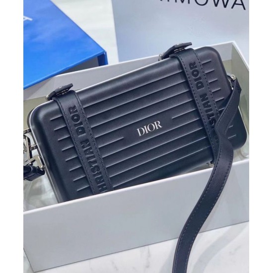 Replica Christian Dior e Rimowa frizione personale in alluminio su cinturino nero
