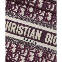 Borsa tote Christian Dior Mini Book Borsa di tela ricamata obliqua originale Dior rossa Borsa tote Christian Dior Mini Book Borsa di tela ricamata obliqua originale Dior rossa