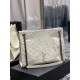 Replica YSL Saint Laurent NIKI Borsa shopping media in pelle stropicciata vintage Bianco Replica YSL Saint Laurent NIKI Borsa shopping media in pelle stropicciata vintage Bianco