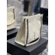Replica YSL Saint Laurent NIKI Borsa shopping media in pelle stropicciata vintage Bianco Replica YSL Saint Laurent NIKI Borsa shopping media in pelle stropicciata vintage Bianco