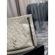 Replica YSL Saint Laurent NIKI Borsa shopping media in pelle stropicciata vintage Bianco Replica YSL Saint Laurent NIKI Borsa shopping media in pelle stropicciata vintage Bianco