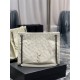 Replica YSL Saint Laurent NIKI Borsa shopping media in pelle stropicciata vintage Bianco Replica YSL Saint Laurent NIKI Borsa shopping media in pelle stropicciata vintage Bianco