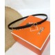 Replica Cintura in pelle Hermes Epsom Glod Hardware nera
