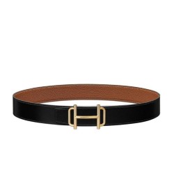 Fibbia per cintura Hermes Royal &amp; Cinturino in pelle reversibile 38mm Caffè