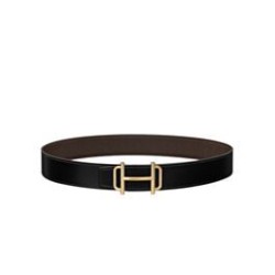 Fibbia per cintura Hermes Royal &amp; Cinturino in pelle reversibile 38mm Henna