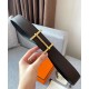 Replica Fibbia per cintura Hermes Royal &amp; Cinturino in pelle reversibile 38mm Henna