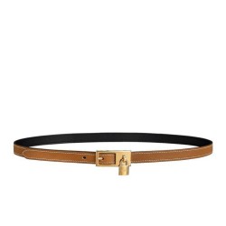 Hermes Lucky 15 cintura reversibile caffè
