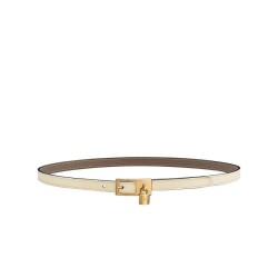Hermes Lucky 15 cintura reversibile cachi