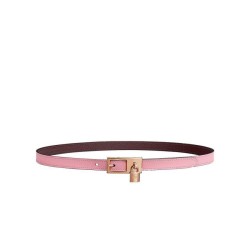 Cintura reversibile Hermes Lucky 15 color malva