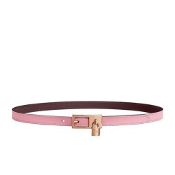 Cintura reversibile Hermes Lucky 15 color malva