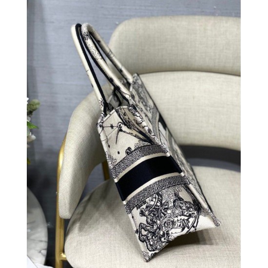 Replica Borsa tote media Dior Book Toile de Jouy Zodiac ricamo bianco Replica Borsa tote media Dior Book Toile de Jouy Zodiac ricamo bianco
