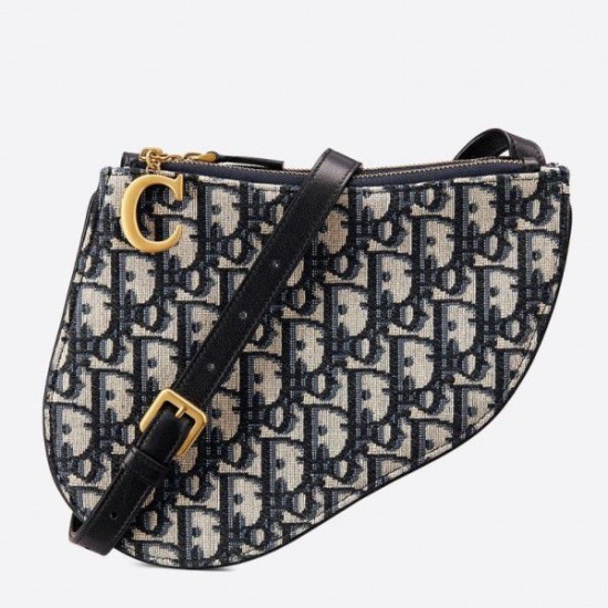 Replica Pochette Dior Saddle Trio Con Tracolla Obliqua Blu Replica Pochette Dior Saddle Trio Con Tracolla Obliqua Blu