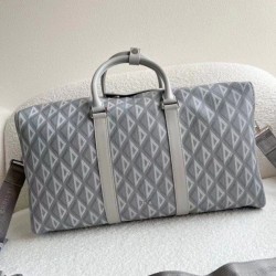 Borsa Dior Lingot 50 Duffle CD Diamond Canvas grigia