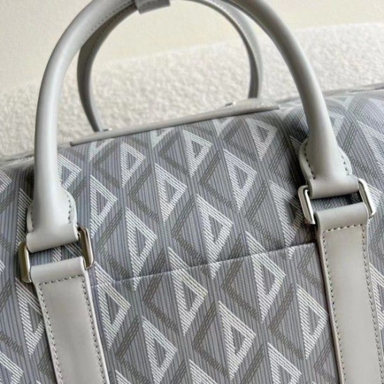 Replica Borsa Dior Lingot 50 Duffle CD Diamond Canvas grigia Replica Borsa Dior Lingot 50 Duffle CD Diamond Canvas grigia