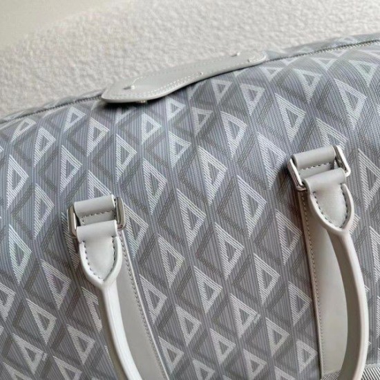 Replica Borsa Dior Lingot 50 Duffle CD Diamond Canvas grigia Replica Borsa Dior Lingot 50 Duffle CD Diamond Canvas grigia