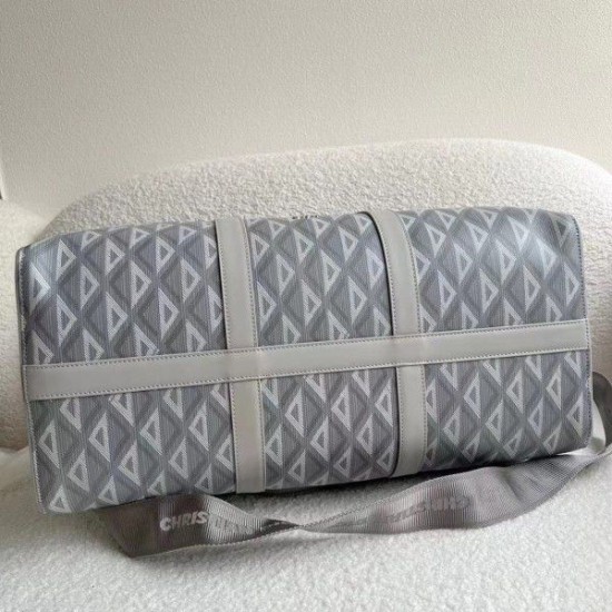 Replica Borsa Dior Lingot 50 Duffle CD Diamond Canvas grigia Replica Borsa Dior Lingot 50 Duffle CD Diamond Canvas grigia