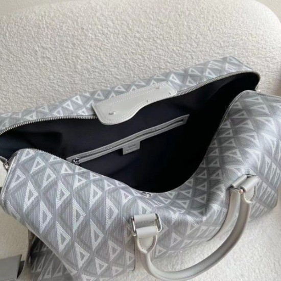 Replica Borsa Dior Lingot 50 Duffle CD Diamond Canvas grigia Replica Borsa Dior Lingot 50 Duffle CD Diamond Canvas grigia