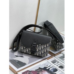 Borsa da uomo Dior Mini Saddle Messenger Oblique Jacquard