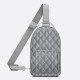 Replica Borsa a tracolla in tela Dior Mini Rider CD Diamond grigia Replica Borsa a tracolla in tela Dior Mini Rider CD Diamond grigia
