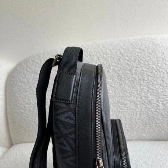 Replica Borsa a tracolla in tela Dior Mini Rider CD Diamond nera Replica Borsa a tracolla in tela Dior Mini Rider CD Diamond nera