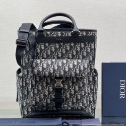 Borsa tote Dior Explorer Dior Oblique Jacquard nera