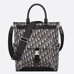 Borsa tote Dior Explorer Dior Oblique Jacquard nera