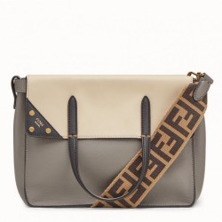 Fendi Regular Flip Tote Bag Grigio