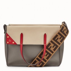 Fendi Regular Flip Tote Bag Grigio