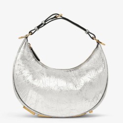 Borsa Hobo Piccola Fendi Fendigraphy Argento