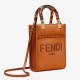 Replica Borsa shopper Fendi Mini Sunshine marrone