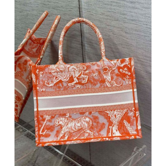 Replica Christian Dior Medium Dior Book Tote arancione Replica Christian Dior Medium Dior Book Tote arancione
