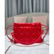 Replica Mini borsa Dior Lady Dior con manico superiore con coulisse S0981 rossa Replica Mini borsa Dior Lady Dior con manico superiore con coulisse S0981 rossa