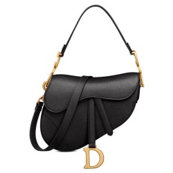 Borsa a sella Christian Dior con cinturino nero