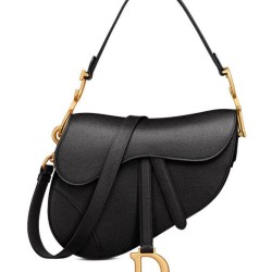 Borsa a sella Christian Dior con cinturino nero