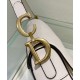 Replica Borsa da sella Christian Dior con cinturino bianco Replica Borsa da sella Christian Dior con cinturino bianco