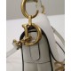 Replica Christian Dior Mini borsa a sella con cinturino bianco Replica Christian Dior Mini borsa a sella con cinturino bianco